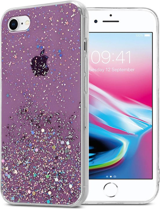 Purple with glitter