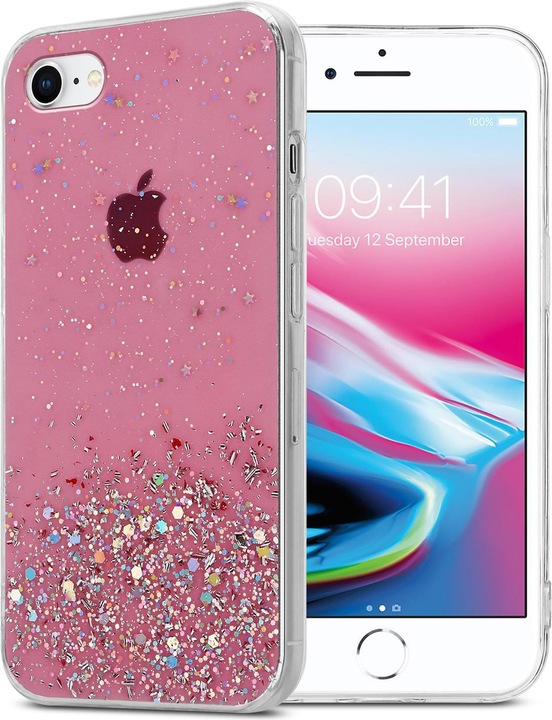 Pink with glitter