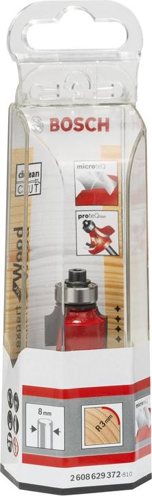 Actual product image Bosch Professional Zubehör Rounding cutter Expert for Wood, 8 mm, D 18.7 mm, R1 3 mm, L 12.7 mm, G 55 mm