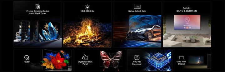Produktbild TCL 50C7K (50", Mini-LED, 4K, 2025)
