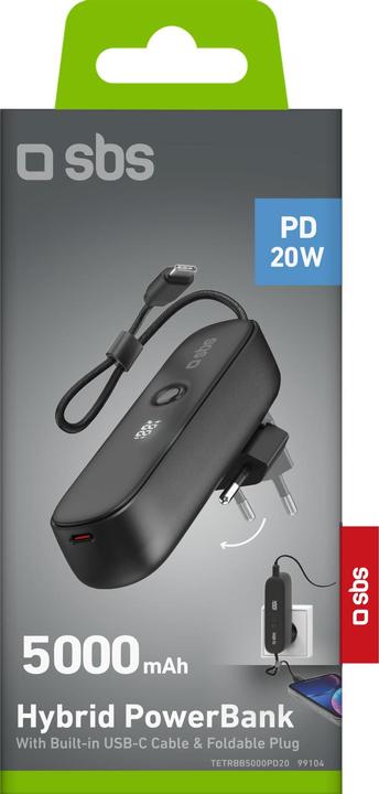 Produktbild SBS Powerbank (5000 mAh, 20 W, 18 Wh)