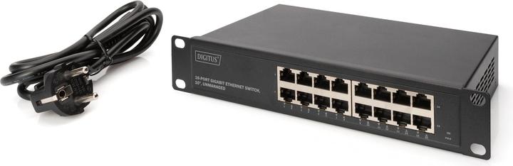 Produktbild Digitus 10" Gigabit Ethernet Switch, 16-Port, Unmanaged (16 Ports)