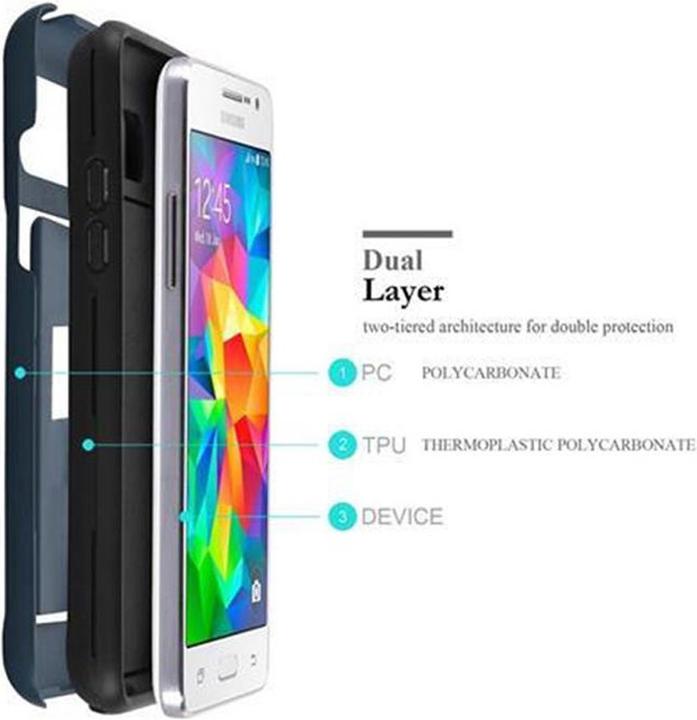 Image du produit Cadorabo Étui de protection hybride avec compartiment pour carte (Samsung Galaxy Grand Prime)