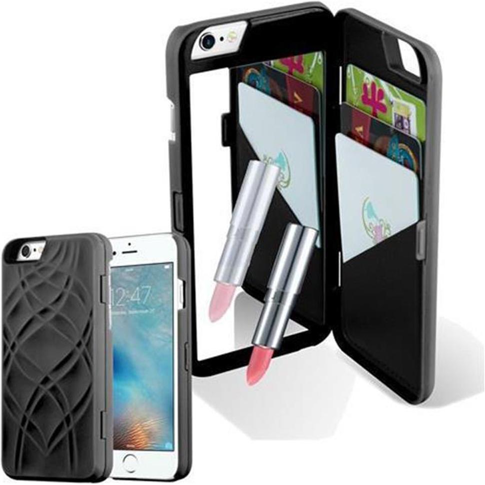 Cadorabo Hard Cover Mirror Hülle (Apple iPhone 6 Plus), Smartphone Hülle, Schwarz