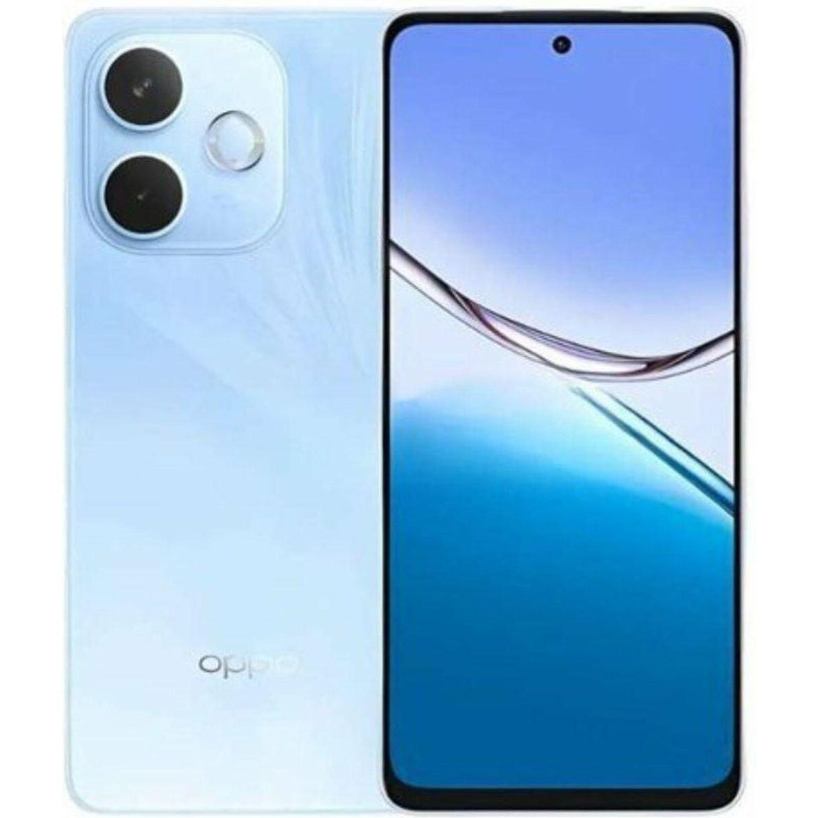 OPPO A5 Pro (256 GB, feather blue, 6.67", Dual SIM, 4G), Smartphone, Blau