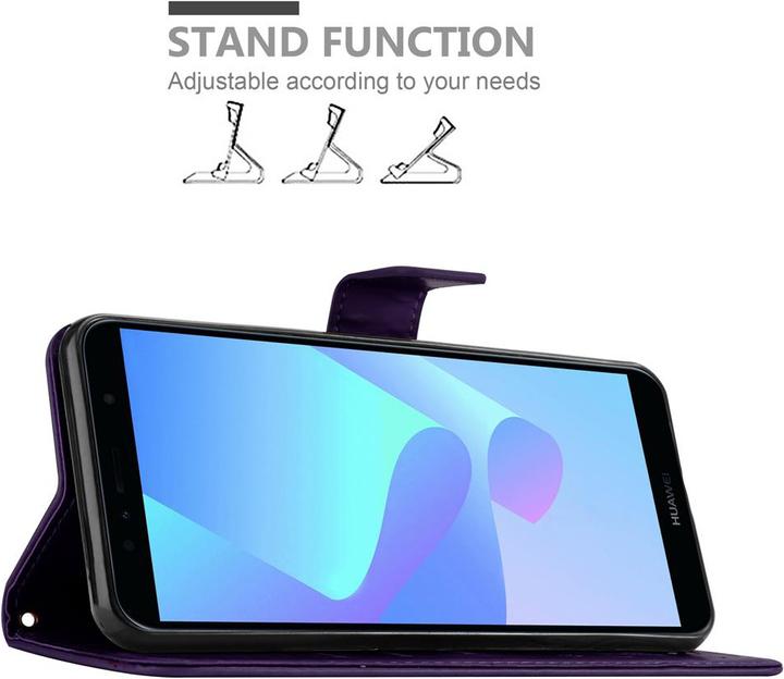 Produktbild Cadorabo Flower Book Hülle (Honor 7A, Huawei Y6 Prime (2018))