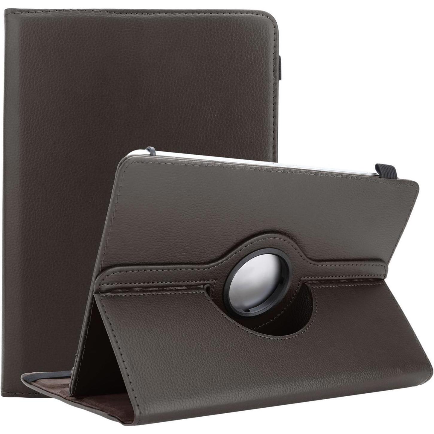 Cadorabo Tablet Hülle Universal 360 (7" Tablets), Tablet Hülle, Braun