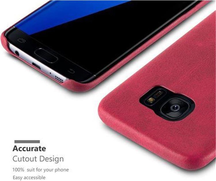 Actual product image Cadorabo Hard cover faux leather with texture (Samsung Galaxy S7 Edge)