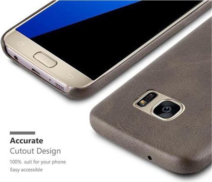 Image du produit Cadorabo Couverture rigide en similicuir avec structure (Samsung Galaxy S7)