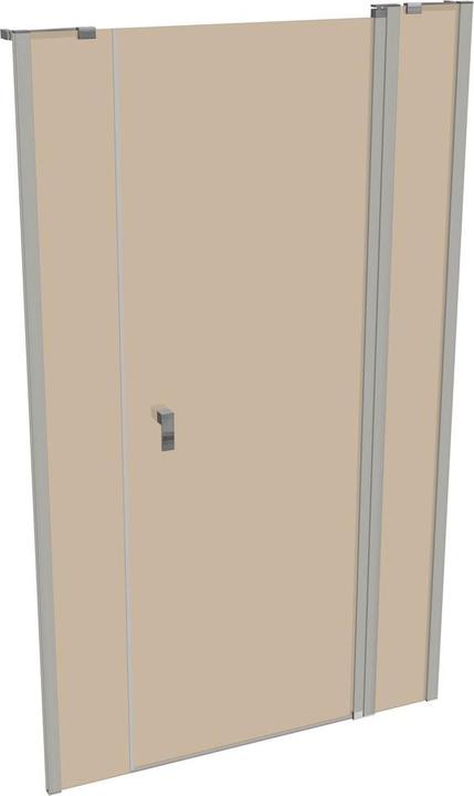 Actual product image Hüppe Design pure 4-corner swing door with fixed segment and side panel in niche, width:120cm height:200cm (211 cm, 120 cm, 200 cm)