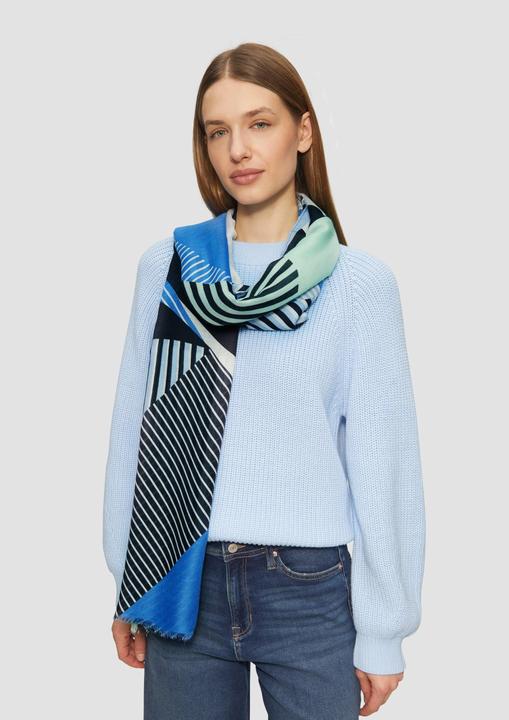 Immagine prodotto s.Oliver Tuch Feines Tuch aus recyceltem Polyester mit modischem Artwork-Print