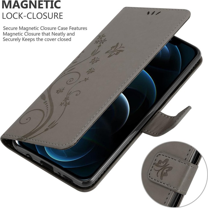 Actual product image Cadorabo Flower Book cover (Apple iPhone 13 Pro Max)
