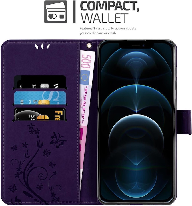 Actual product image Cadorabo Flower Book cover (Apple iPhone 13 Pro Max)