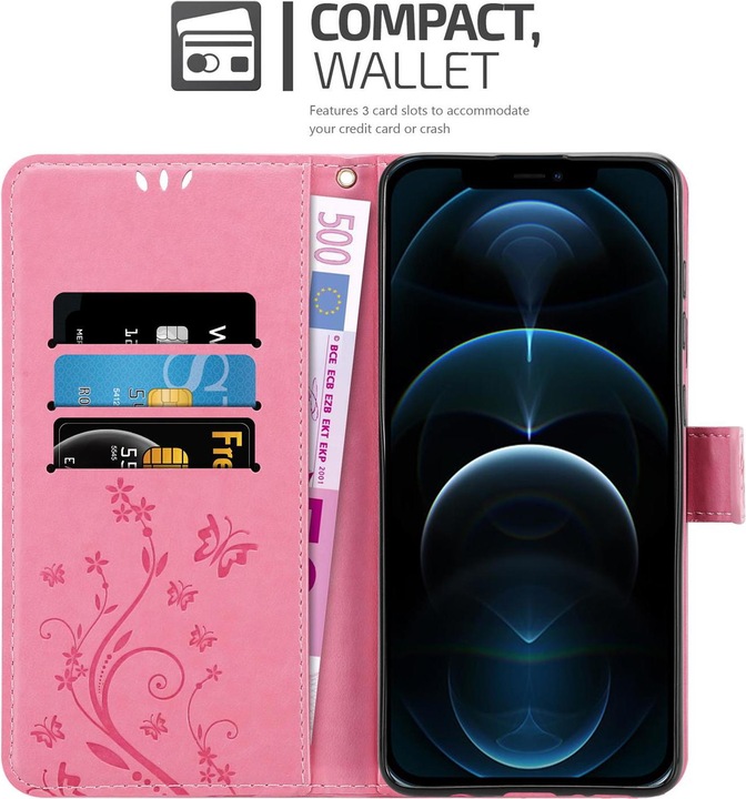 Actual product image Cadorabo Flower Book cover (Apple iPhone 13 Pro Max)