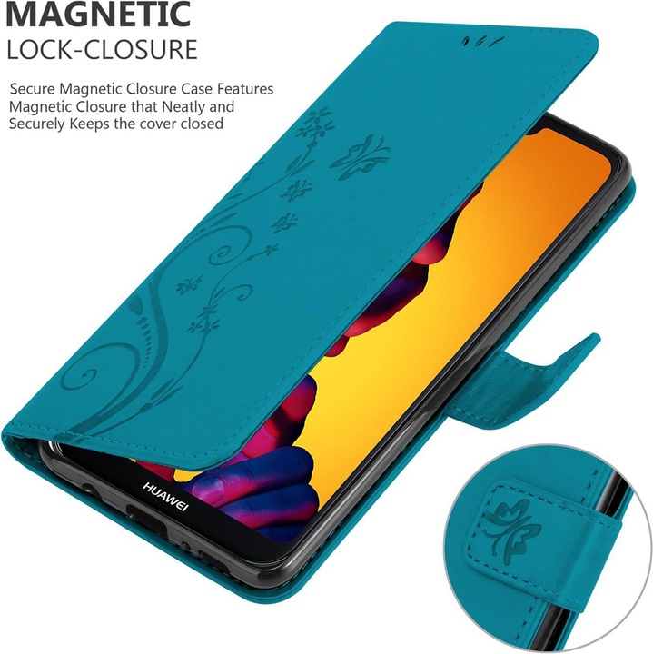 Actual product image Cadorabo Flower Book cover (Huawei Nova 3E)