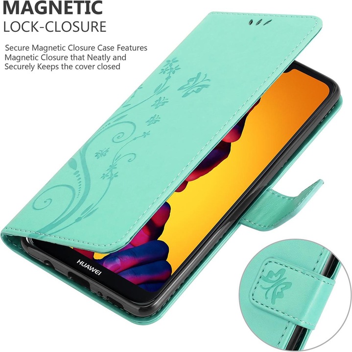 Actual product image Cadorabo Flower Book cover (Huawei Nova 3E)