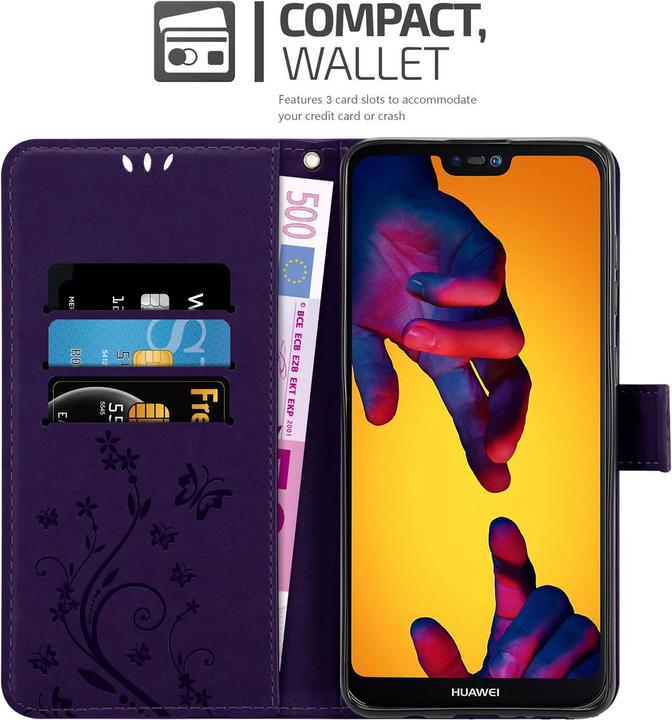 Image du produit Cadorabo Pochette Flower Book (Huawei Nova 3E)