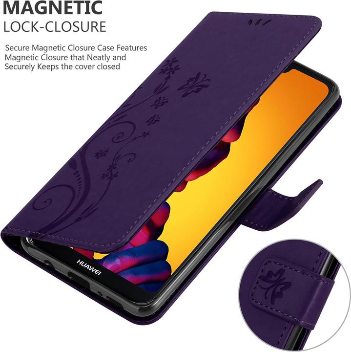 Image du produit Cadorabo Pochette Flower Book (Huawei Nova 3E)