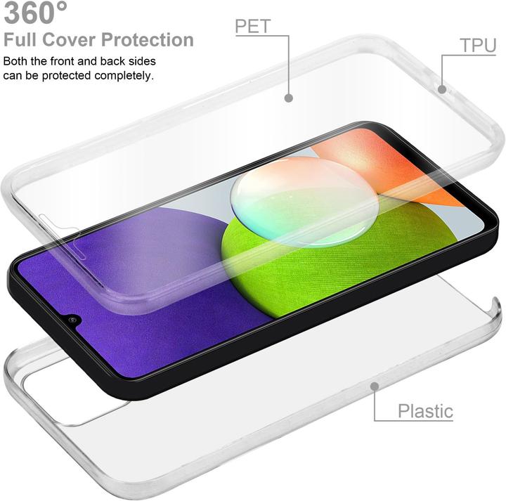 Produktbild Cadorabo TPU 360 Grad Case Hülle (Samsung Galaxy M22, Samsung Galaxy A22, Samsung Galaxy A32)
