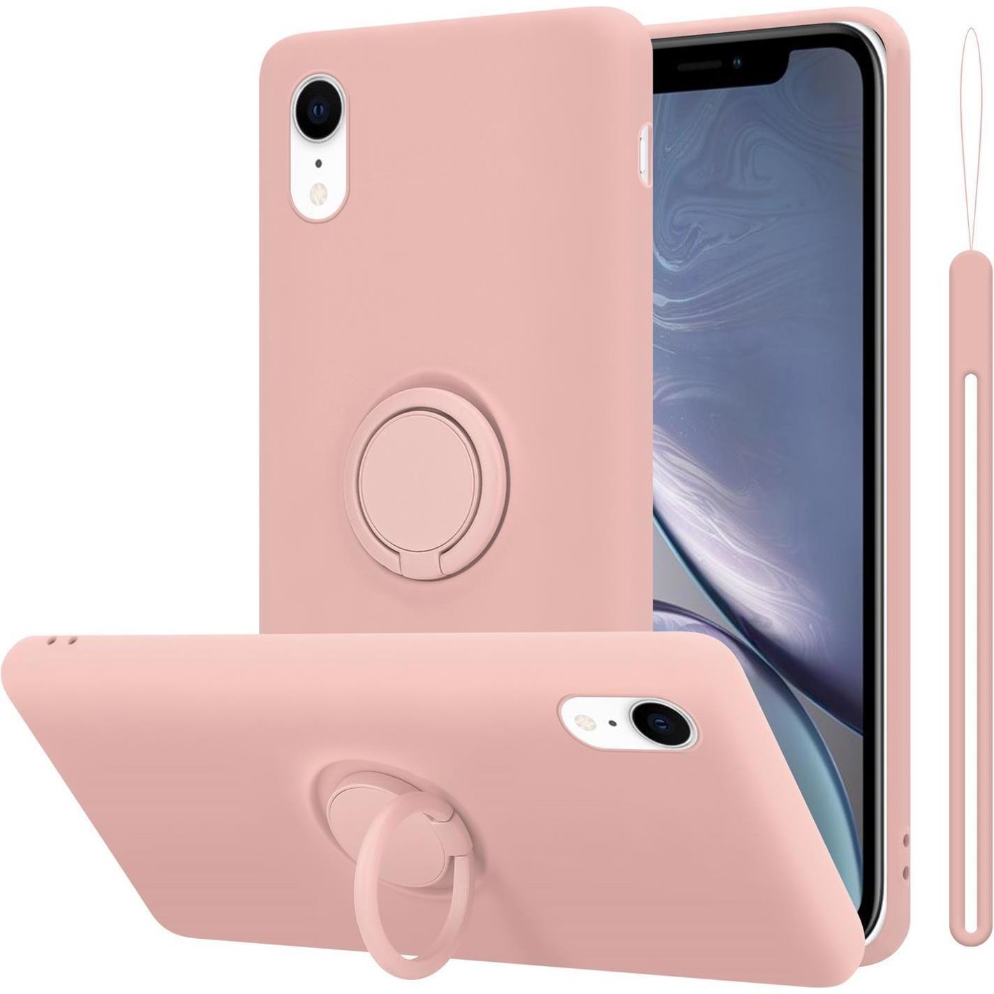 Cadorabo TPU Liquid Ring Silicone Case Hülle (Apple iPhone XR), Smartphone Hülle, Rosa