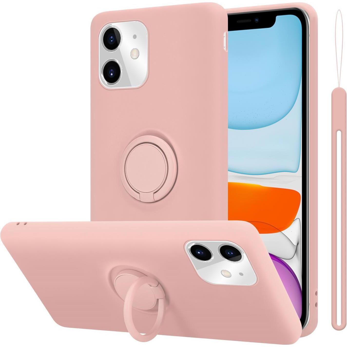 Cadorabo TPU Liquid Ring Silicone Case Hülle (Apple iPhone 11), Smartphone Hülle, Rosa