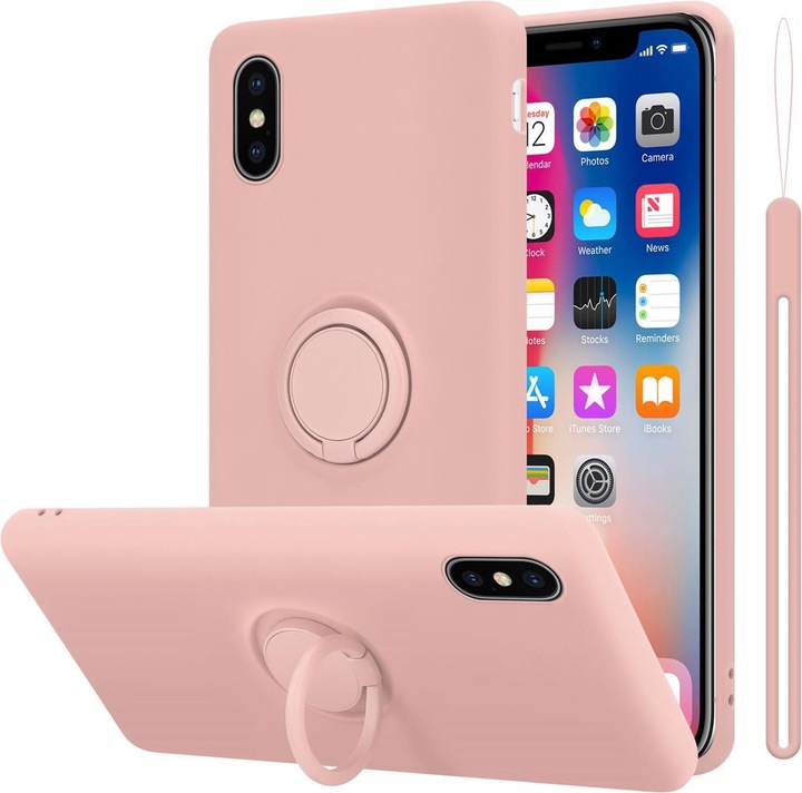 Actual product image Cadorabo TPU Liquid Ring Silicone Case Cover (Apple iPhone X)