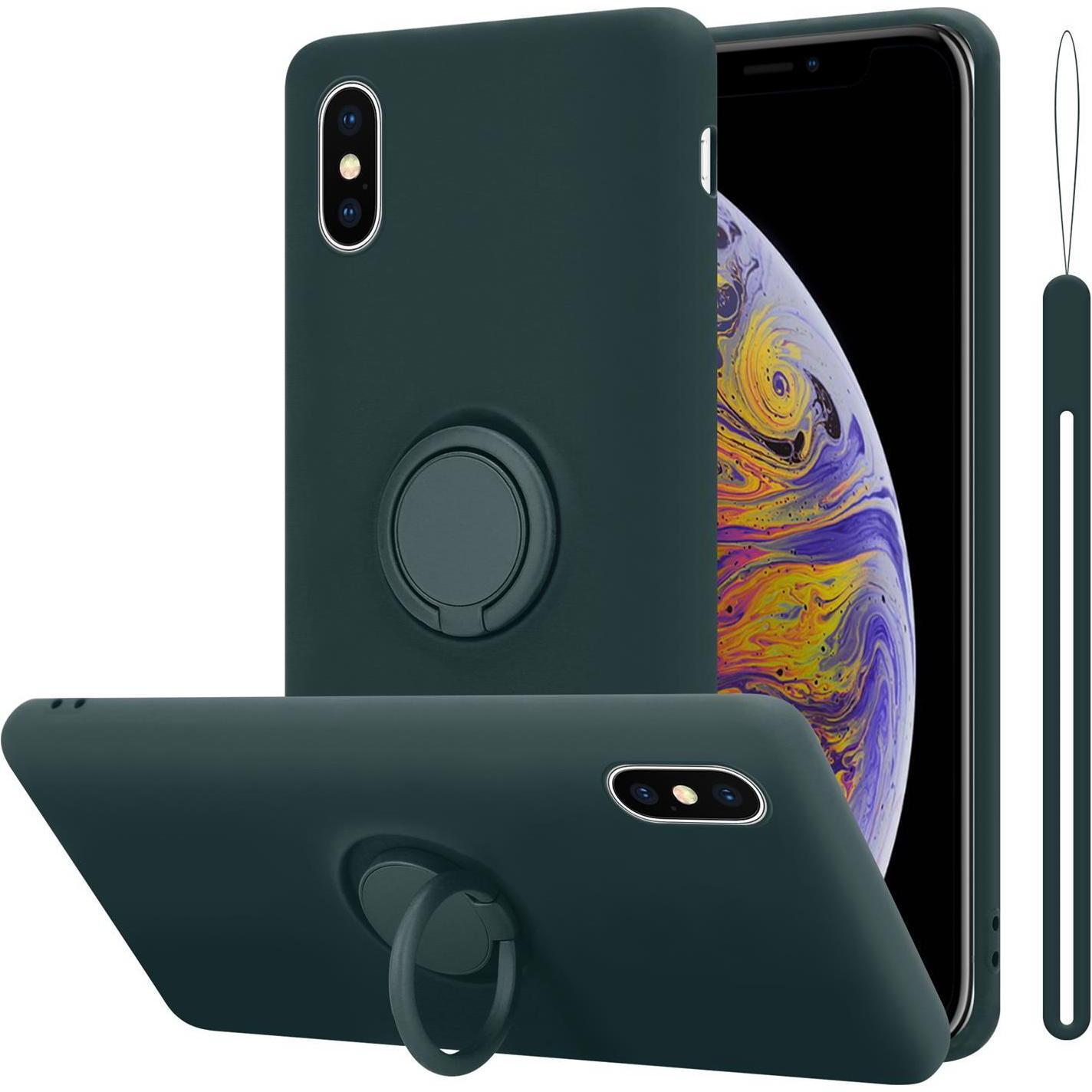 Thumbnail - Cadorabo TPU Liquid Ring Silicone Case Hülle (Apple iPhone XS Max), Smartphone Hülle, Grün