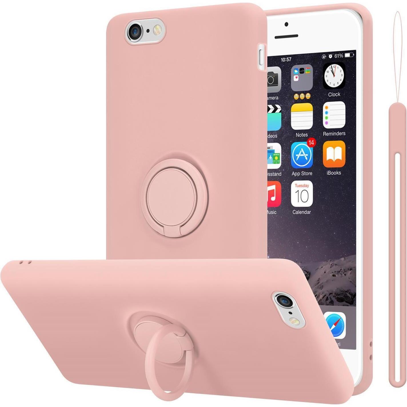 Cadorabo TPU Liquid Ring Silicone Case Hülle (Apple iPhone 6), Smartphone Hülle, Rosa