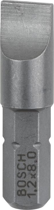 Actual product image Bosch Professional Zubehör Screwdriver bit extra-hard S 1.2 x 8.0, 25 mm, pack of 3 (S1.2x8.0)