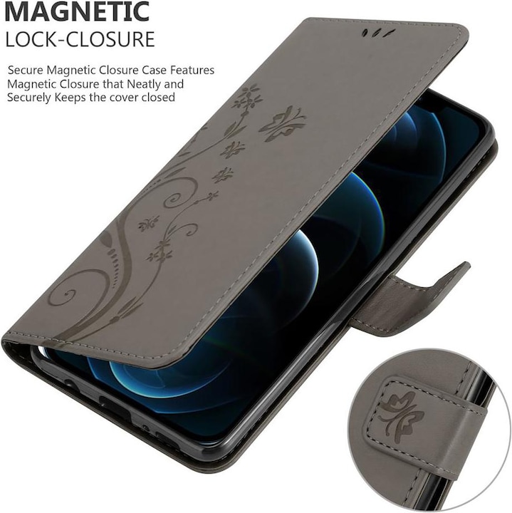 Actual product image Cadorabo Flower Book cover (Apple iPhone 12 Pro Max)