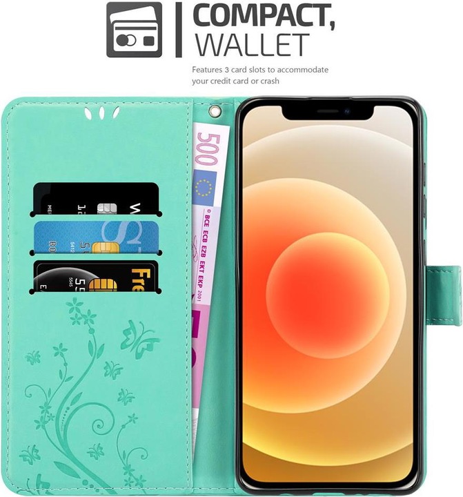 Actual product image Cadorabo Flower Book cover (Apple iPhone 12 mini)