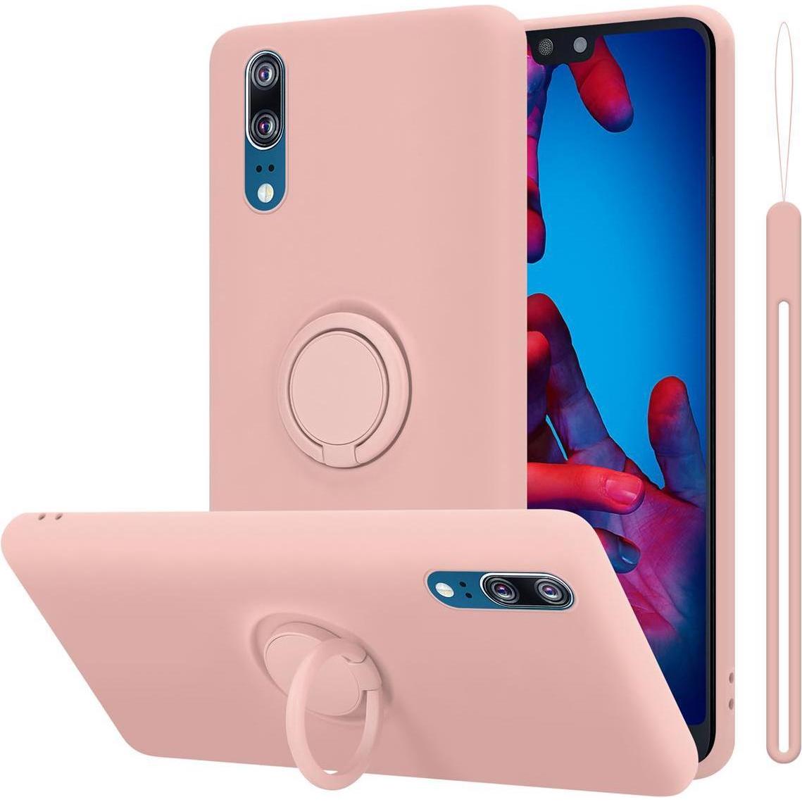 Cadorabo TPU Liquid Ring Silicone Case Hülle (Cubot P20), Smartphone Hülle, Rosa