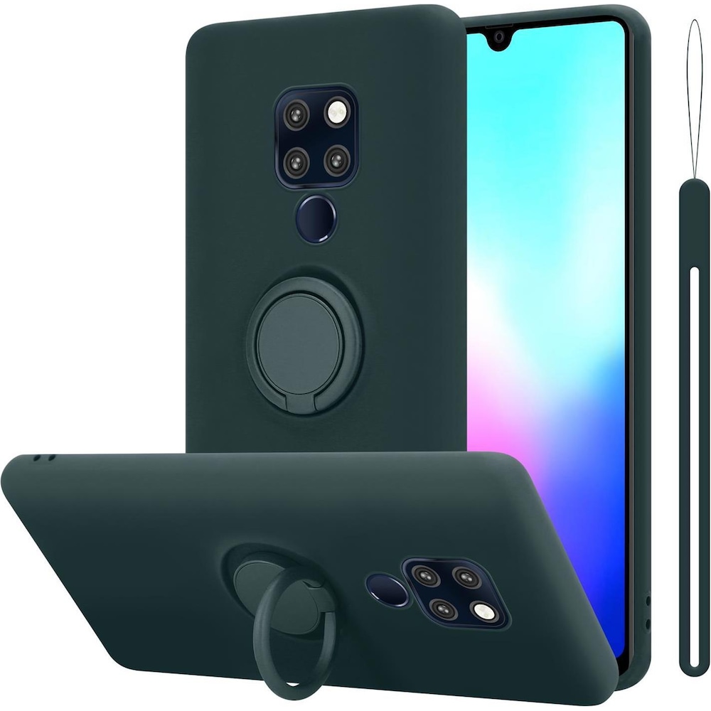 Cadorabo TPU Liquid Ring Silicone Case Hülle (Huawei Mate 20), Smartphone Hülle, Grün