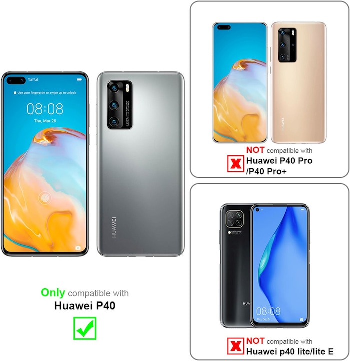 Actual product image Cadorabo TPU Liquid Ring Silicone Case Cover (Huawei P40)