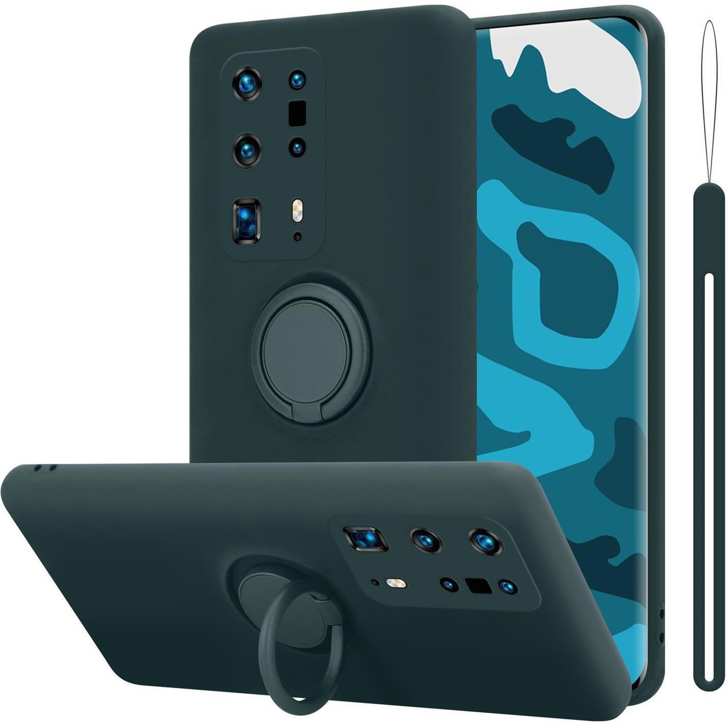 Cadorabo TPU Liquid Ring Silicone Case Hülle (Huawei P40 Pro+), Smartphone Hülle, Grün