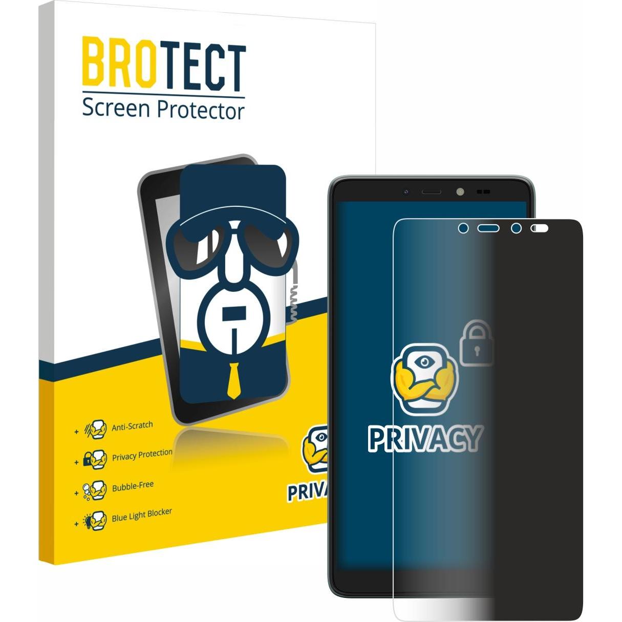 BROTECT Sichtschutzfolie Anti-Spy Privacy Folie Blaulicht-Schutz (1 Stück, Nokia C2), Smartphone Schutzfolie, Blau
