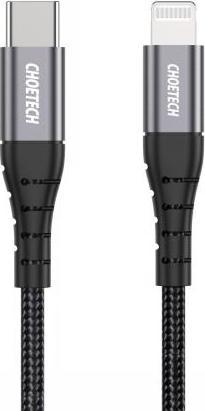 Image du produit Choetech Cordon de charge Type-C vers Lightning MFI Nylon 2m -Noir (2 m, USB 2.0, 20 W)