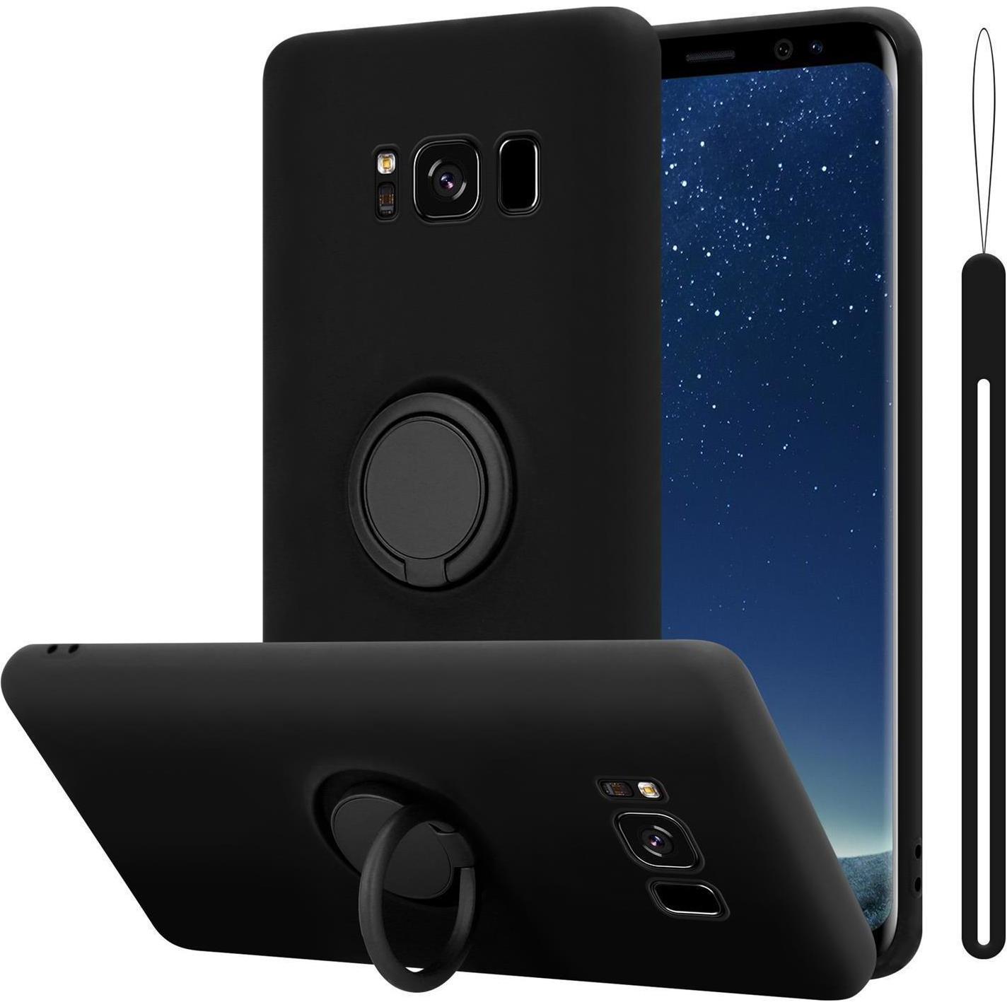 Cadorabo TPU Liquid Ring Silicone Case Hülle (Samsung Galaxy S8+), Smartphone Hülle, Schwarz