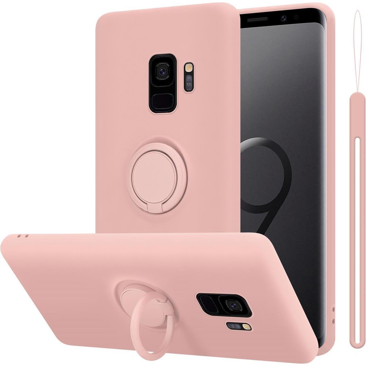 Cadorabo TPU Liquid Ring Silicone Case Hülle (Samsung Galaxy S9+), Smartphone Hülle, Rosa