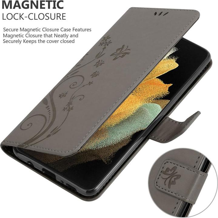 Produktbild Cadorabo Flower Book Hülle (Samsung Galaxy S21 Ultra)