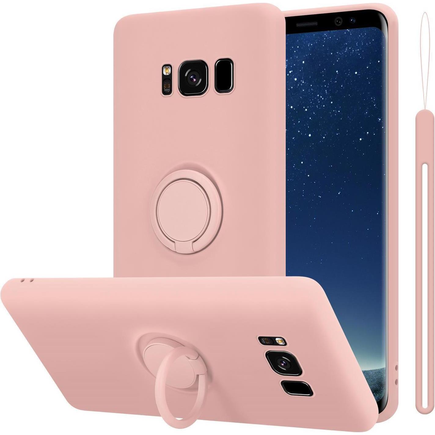 Cadorabo TPU Liquid Ring Silicone Case Hülle (Samsung Galaxy S8+), Smartphone Hülle, Rosa