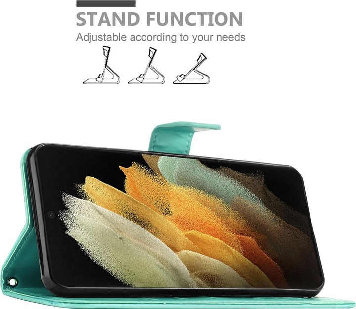 Actual product image Cadorabo Flower Book cover (Samsung Galaxy S21 Ultra)