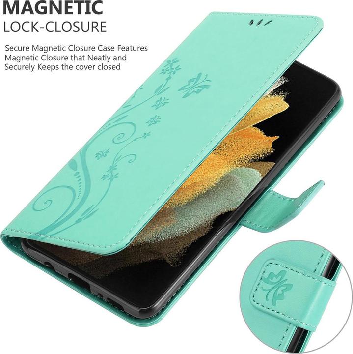 Produktbild Cadorabo Flower Book Hülle (Samsung Galaxy S21 Ultra)