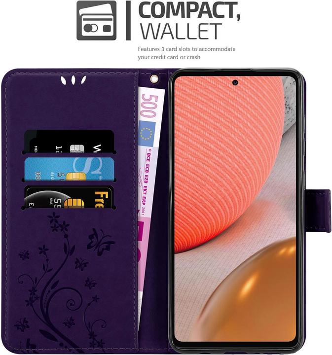 Actual product image Cadorabo Flower Book cover (Samsung Galaxy A72)