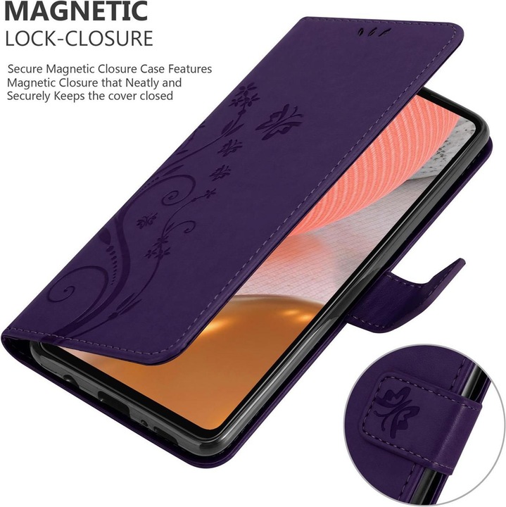 Produktbild Cadorabo Flower Book Hülle (Samsung Galaxy A72)