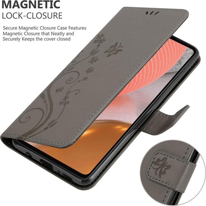 Produktbild Cadorabo Flower Book Hülle (Samsung Galaxy A72, Samsung Galaxy A72 5G)