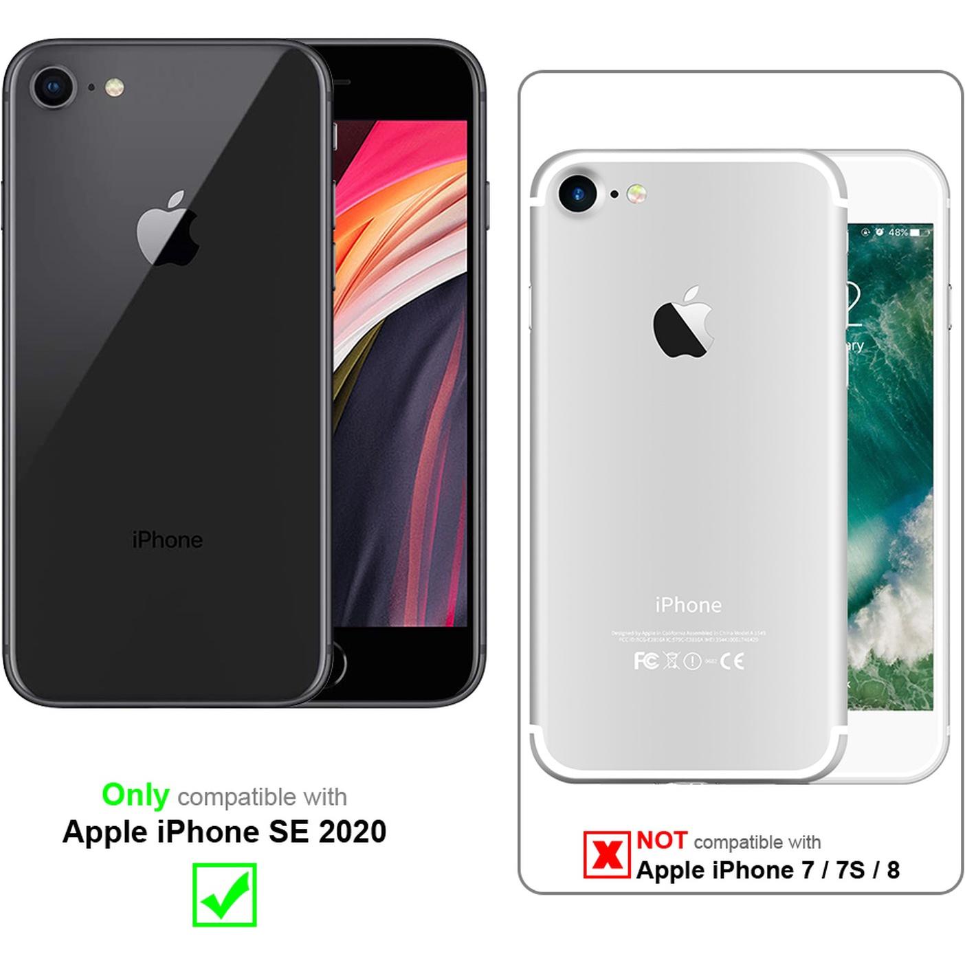 Thumbnail - Cadorabo TPU Ultra Slim carbon edelstahl Kombi Hülle (Apple iPhone SE (2nd Gen)), Smartphone Hülle, Blau