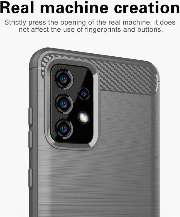 Actual product image Cadorabo TPU Ultra Slim carbon stainless steel combi sleeve (Samsung Galaxy A91, Samsung Galaxy S10 Lite)