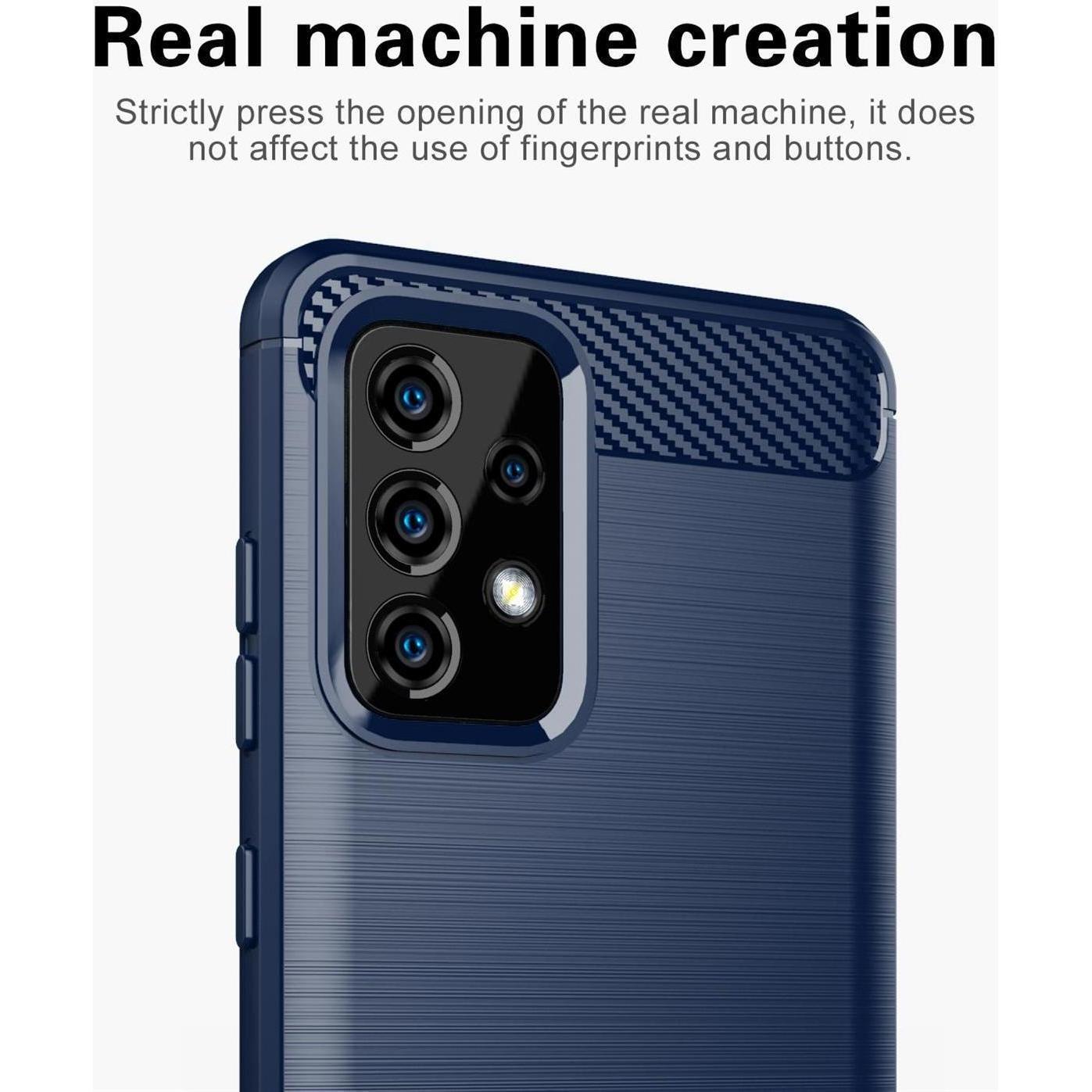 Thumbnail - Cadorabo TPU Ultra Slim carbon edelstahl Kombi Hülle (Samsung Galaxy A91, Samsung Galaxy S10 Lite), Smartphone Hülle, Bl...