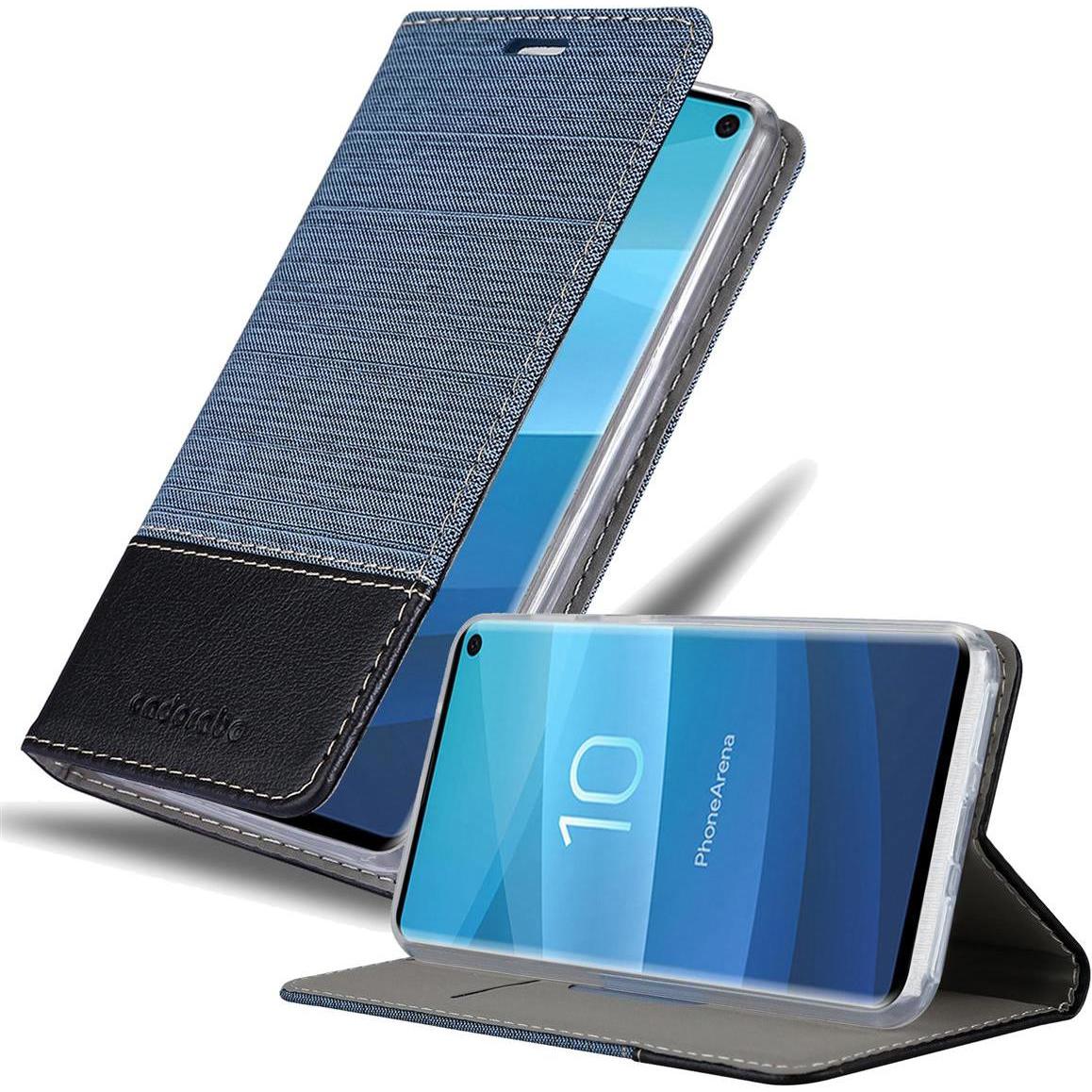 Cadorabo Jeans Book Hülle (Samsung Galaxy S10 5G), Smartphone Hülle, Blau